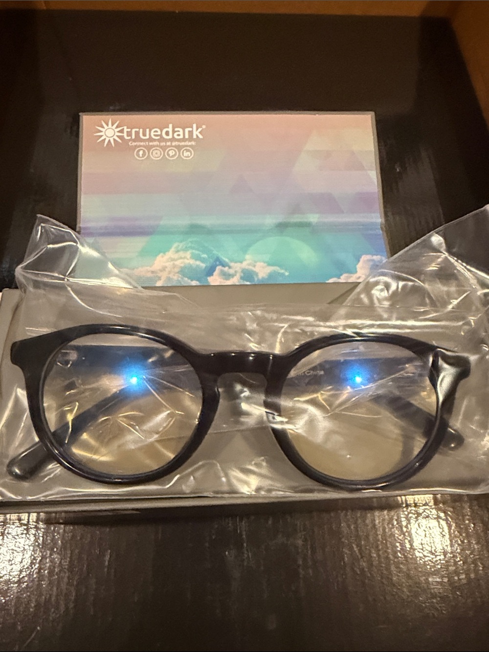 Truedark Blue Light Blocking Glasses - Black Frame brand new in box